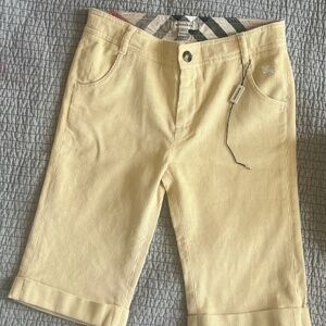 Kids Burberry corduroy shorts new with tags beige